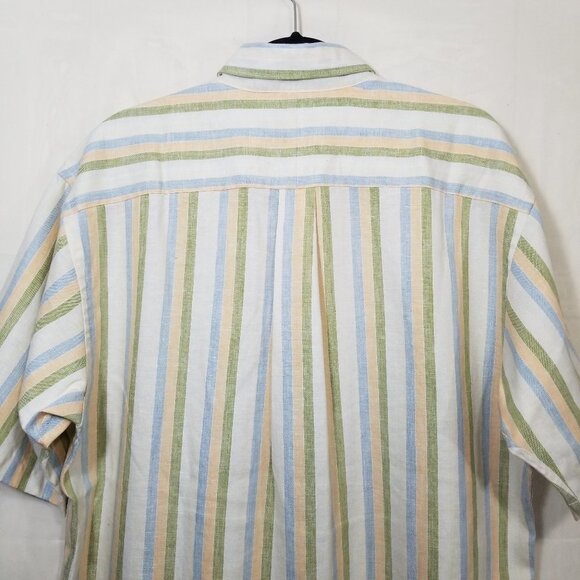 Jos A Bank Travelers Collection 100% linen striped - Picture 5 of 8